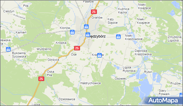 mapa Kraszów, Kraszów na mapie Targeo
