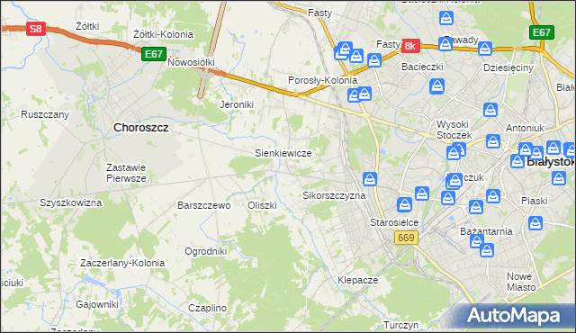 mapa Krupniki, Krupniki na mapie Targeo