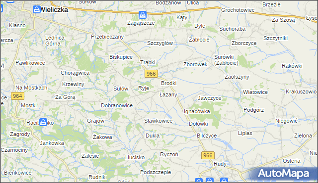 mapa Łazany, Łazany na mapie Targeo