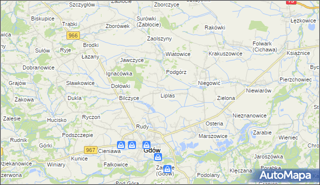 mapa Liplas, Liplas na mapie Targeo