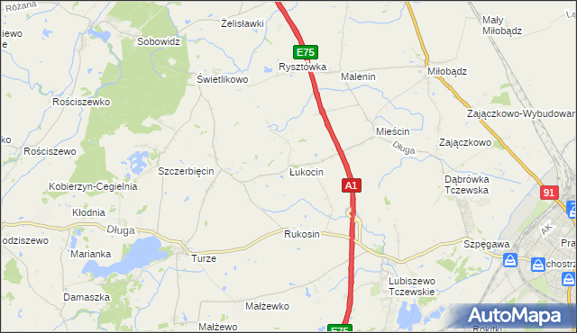 mapa Łukocin, Łukocin na mapie Targeo