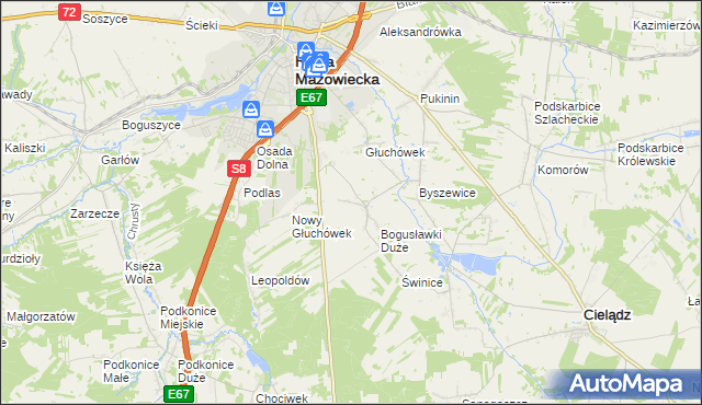 mapa Matyldów gmina Rawa Mazowiecka, Matyldów gmina Rawa Mazowiecka na mapie Targeo