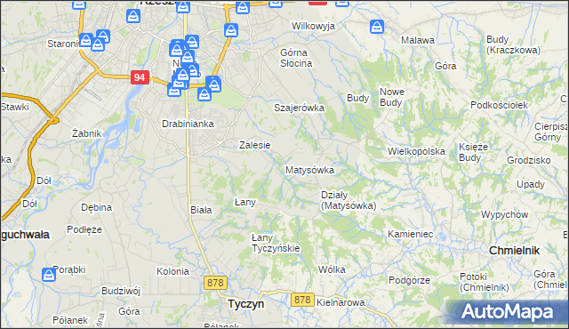 mapa Matysówka, Matysówka na mapie Targeo