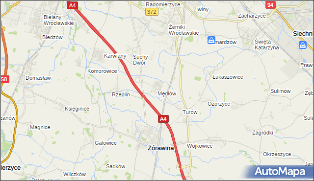 mapa Mędłów, Mędłów na mapie Targeo