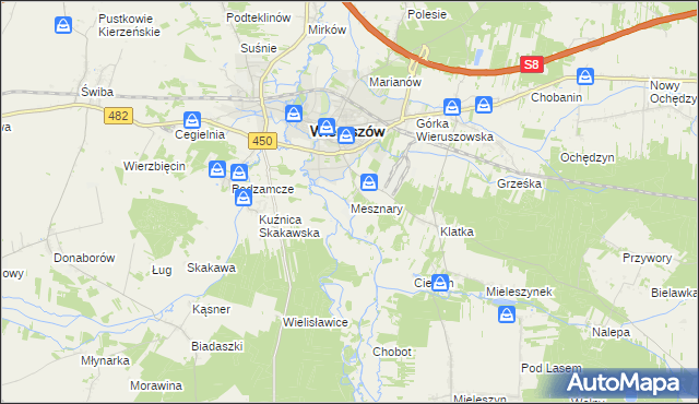 mapa Mesznary, Mesznary na mapie Targeo