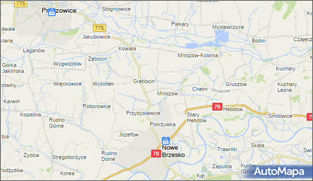 mapa Mniszów, Mniszów na mapie Targeo