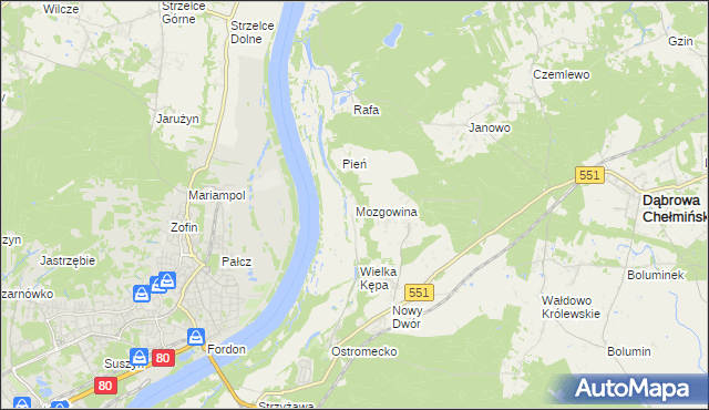 mapa Mozgowina, Mozgowina na mapie Targeo