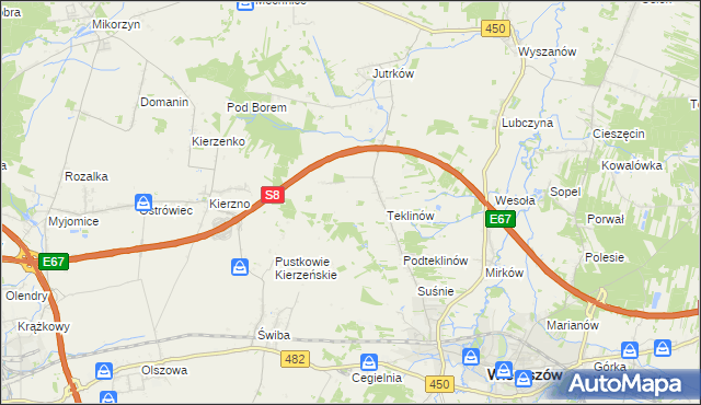 mapa Nawrotów, Nawrotów na mapie Targeo