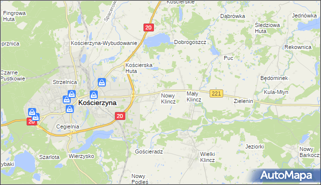 mapa Nowy Klincz, Nowy Klincz na mapie Targeo