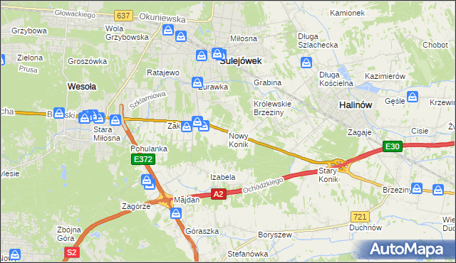 mapa Nowy Konik, Nowy Konik na mapie Targeo