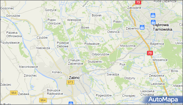 mapa Odporyszów, Odporyszów na mapie Targeo