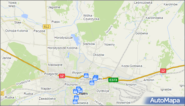 mapa Okszów, Okszów na mapie Targeo