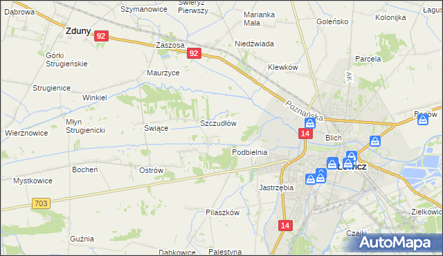 mapa Otolice, Otolice na mapie Targeo