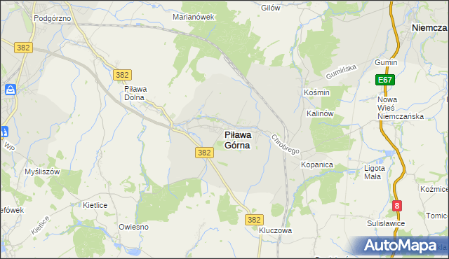 mapa Piława Górna, Piława Górna na mapie Targeo