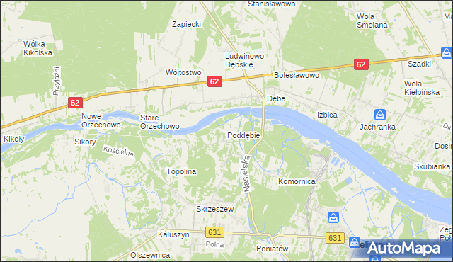 mapa Poddębie, Poddębie na mapie Targeo