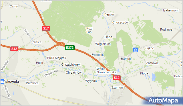mapa Posiołek, Posiołek na mapie Targeo