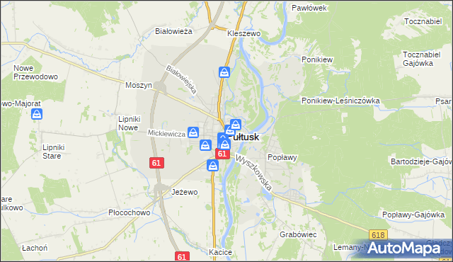 mapa Pułtusk, Pułtusk na mapie Targeo