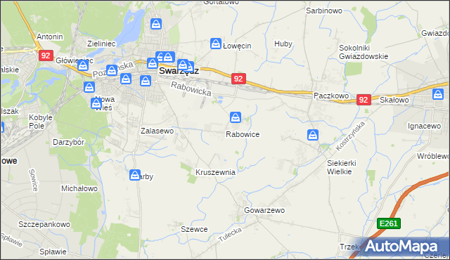 mapa Rabowice, Rabowice na mapie Targeo