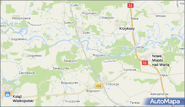 mapa Rogusko, Rogusko na mapie Targeo