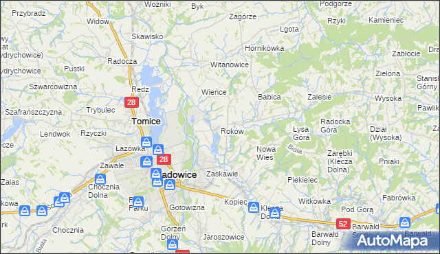 mapa Roków, Roków na mapie Targeo