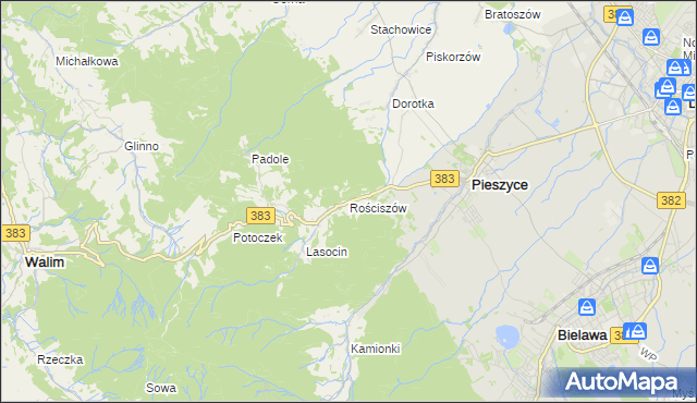 mapa Rościszów, Rościszów na mapie Targeo