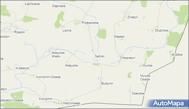 mapa Setniki, Setniki na mapie Targeo