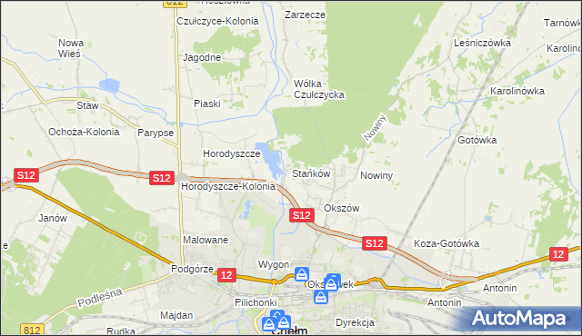 mapa Stańków, Stańków na mapie Targeo