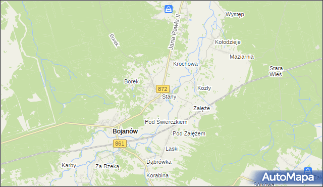 mapa Stany gmina Bojanów, Stany gmina Bojanów na mapie Targeo
