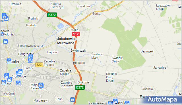 mapa Świdnik Mały, Świdnik Mały na mapie Targeo
