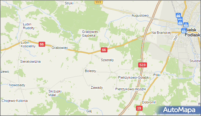 mapa Szastały, Szastały na mapie Targeo