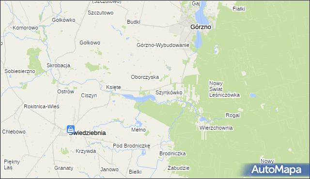 mapa Szynkówko, Szynkówko na mapie Targeo