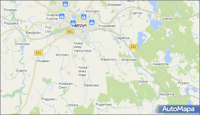 mapa Wajsznory, Wajsznory na mapie Targeo