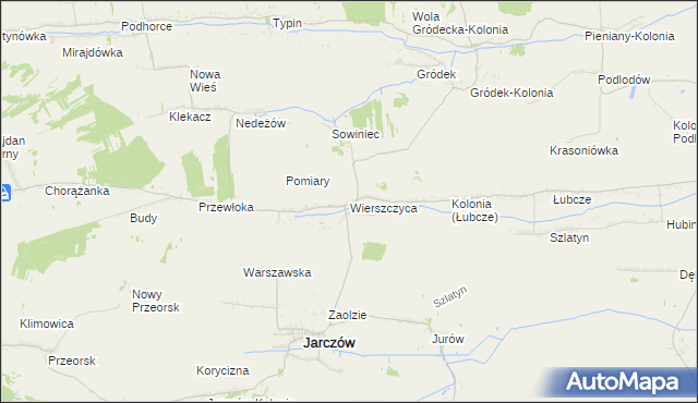 mapa Wierszczyca, Wierszczyca na mapie Targeo