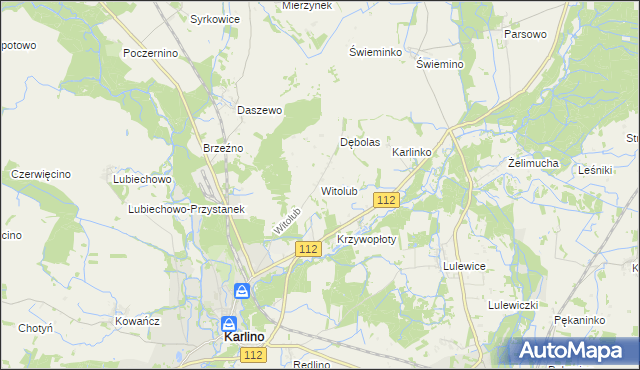 mapa Witolub, Witolub na mapie Targeo