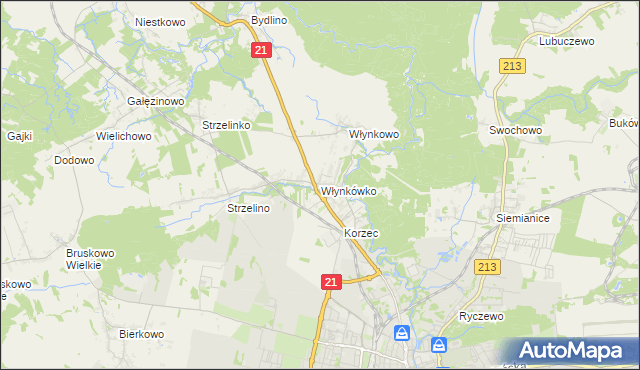 mapa Włynkówko, Włynkówko na mapie Targeo