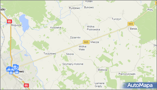 mapa Wólka Mała gmina Rajgród, Wólka Mała gmina Rajgród na mapie Targeo