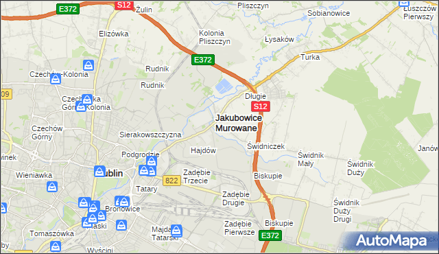 mapa Wólka powiat lubelski, Wólka powiat lubelski na mapie Targeo