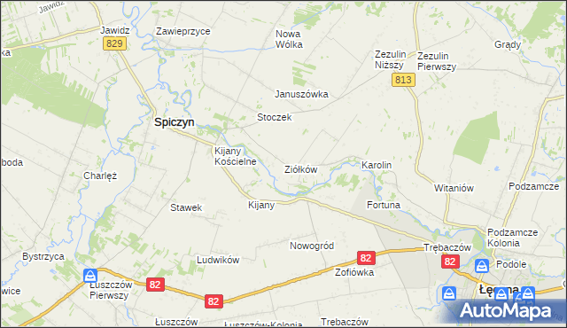 mapa Ziółków, Ziółków na mapie Targeo