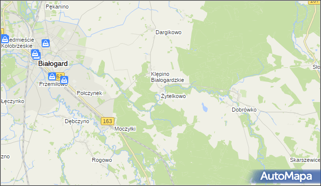 mapa Żytelkowo, Żytelkowo na mapie Targeo
