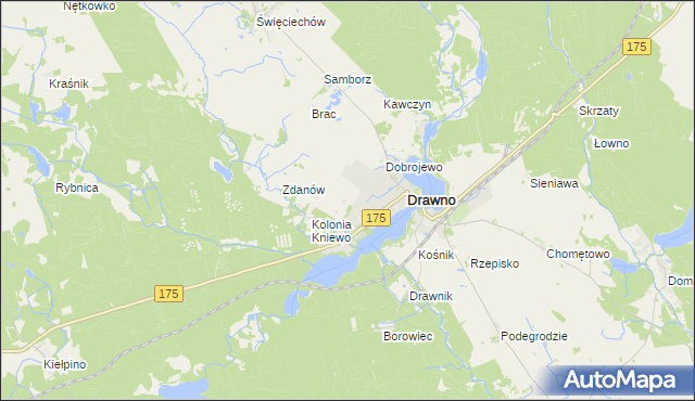 mapa Janków gmina Drawno, Janków gmina Drawno na mapie Targeo