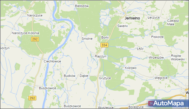 mapa Rajczyn, Rajczyn na mapie Targeo