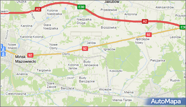mapa Dziękowizna, Dziękowizna na mapie Targeo