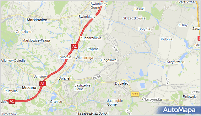 mapa Gogołowa, Gogołowa na mapie Targeo