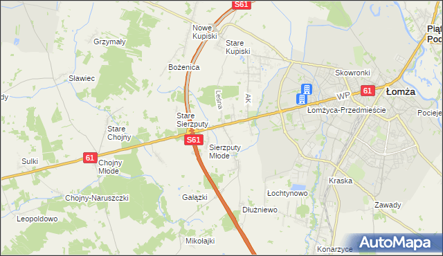 mapa Janowo gmina Łomża, Janowo gmina Łomża na mapie Targeo