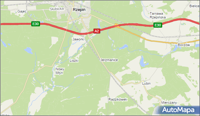 mapa Jerzmanice, Jerzmanice na mapie Targeo