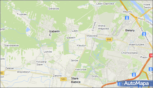 mapa Klaudyn, Klaudyn na mapie Targeo