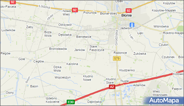 mapa Konstantów gmina Błonie, Konstantów gmina Błonie na mapie Targeo