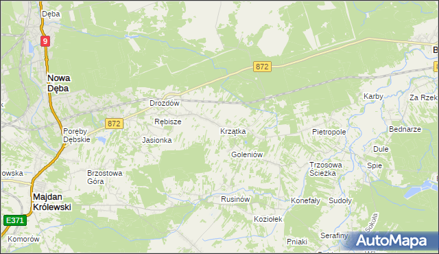 mapa Krzątka, Krzątka na mapie Targeo