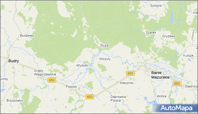 mapa Miczuły, Miczuły na mapie Targeo