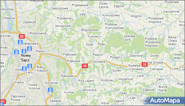 mapa Paszyn, Paszyn na mapie Targeo